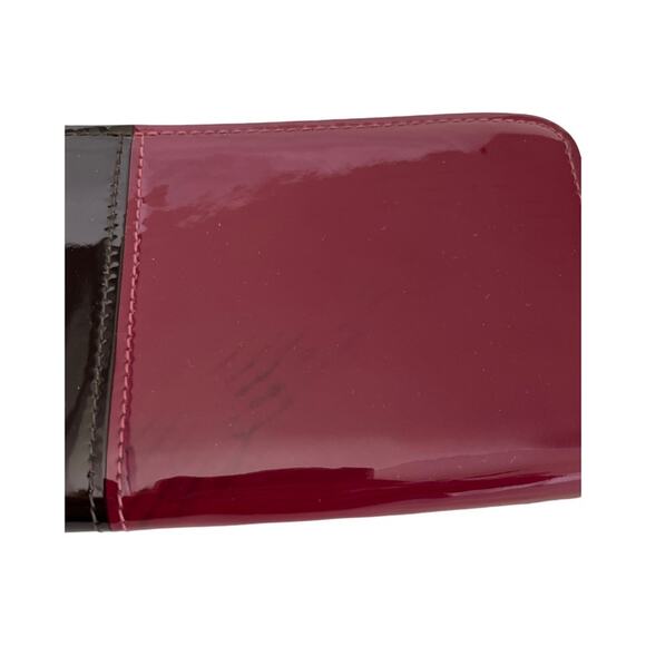 Louis Vuitton Vernis Clemence Wallet Magenta Brown Patent Leather With Dustbag - Picture 14 of 15
